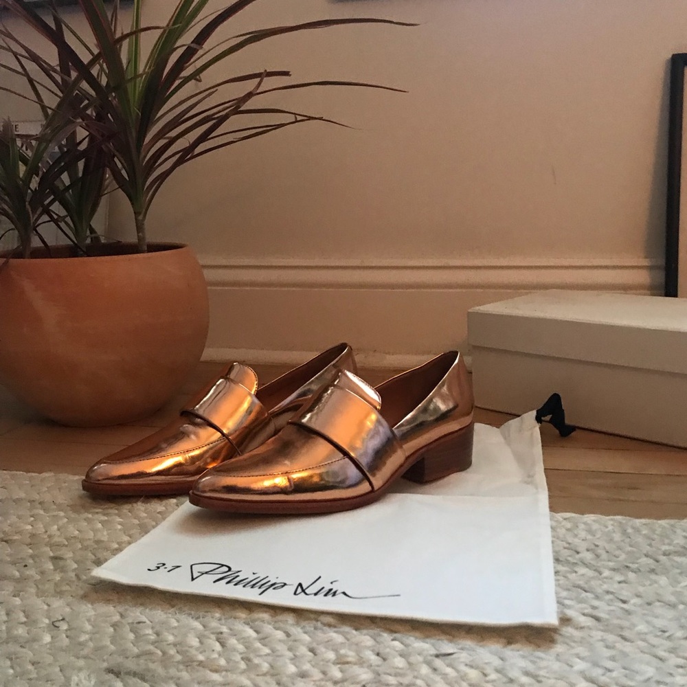 Phillip Lim Metallic Loafers